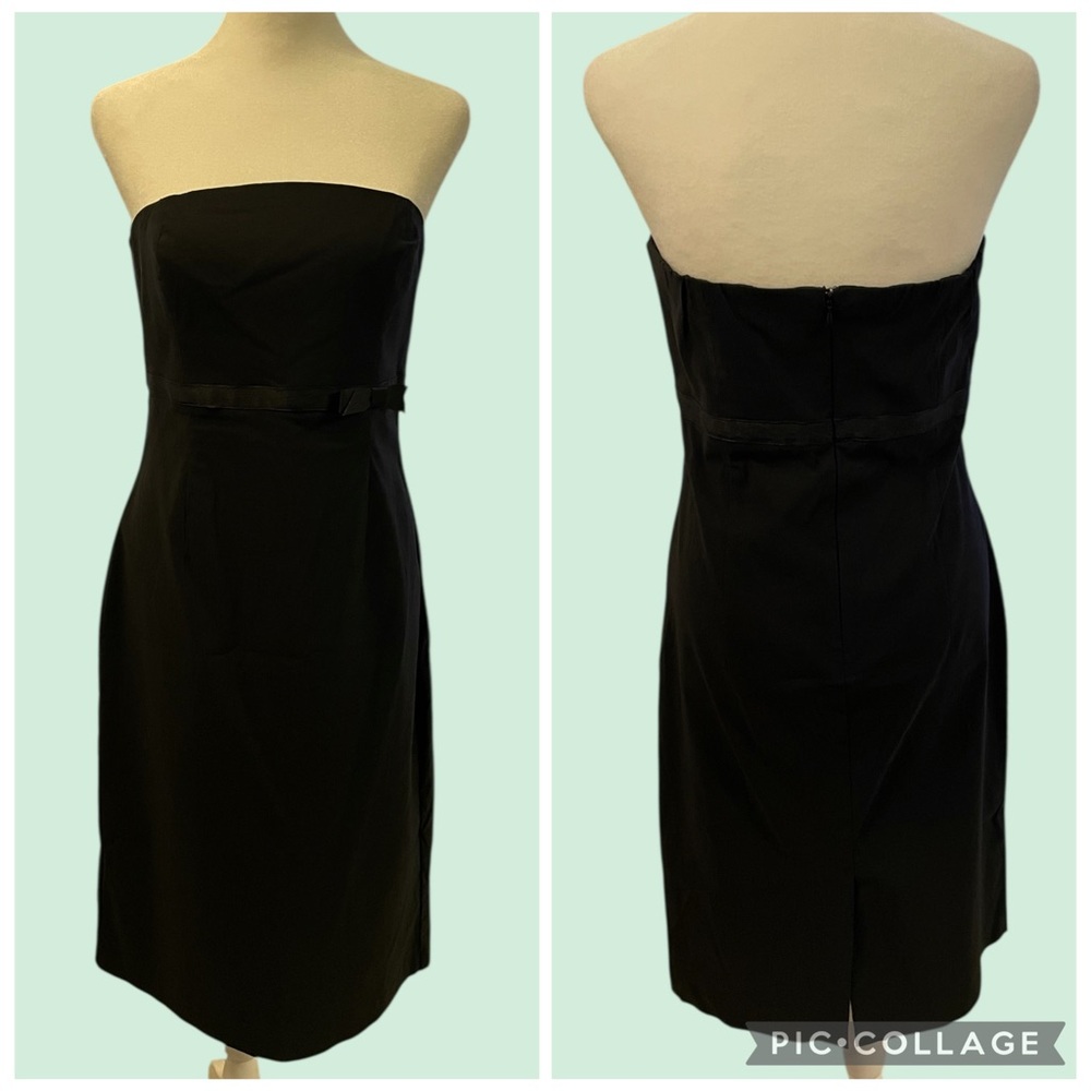 Express Stretch Strapless Dress. Black. Size 10. EUC. Measurements in pictures. - Picture 2 of 15